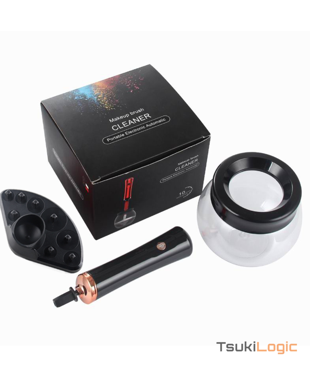 Limpiador Eléctrico de Brochas de Maquillaje 360° (Secado Rápido)